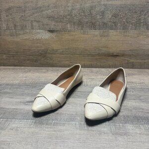 Ugg Alexa Beige Leather Low Heel Shoes Women's Size 8.5